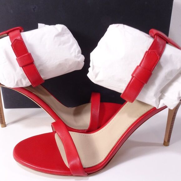 Theory Nappa High Heel Sandal Open Toe Ankle Strap Pumps 39 NIB 355 - Picture 6 of 7